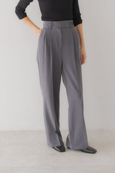 TWO TUCK BELT PANTS