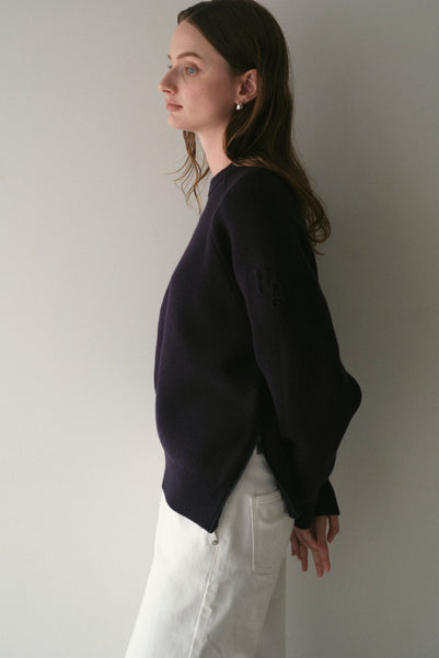 【10月29日(水)12:00〜 受注予約開始】サイドファスナーエンボスニット|SIDE ZIPPER EMBOSSED KNIT