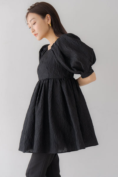 パフスリーブジャガードブラウス|PUFF SLEEVE JACQUARD BLOUSE