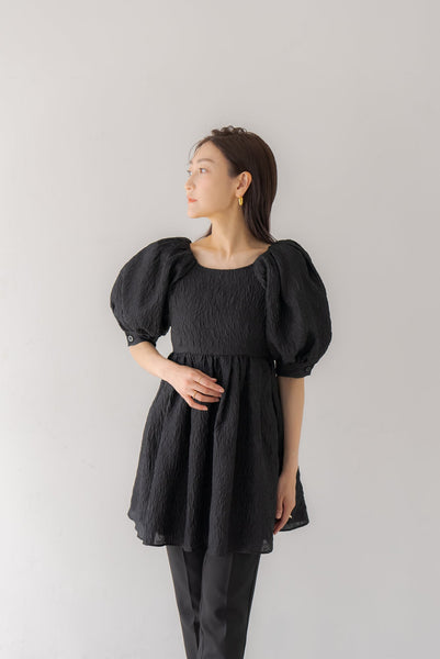 パフスリーブジャガードブラウス|PUFF SLEEVE JACQUARD BLOUSE