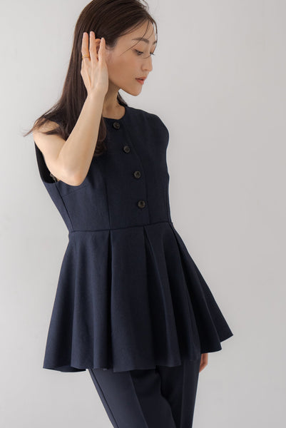 プリーツペプラムトップス|PLEATS PEPLUM TOPS