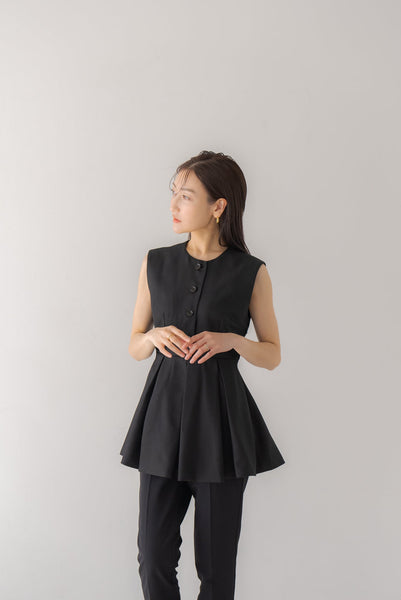プリーツペプラムトップス|PLEATS PEPLUM TOPS