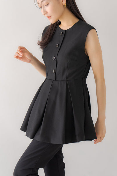 プリーツペプラムトップス|PLEATS PEPLUM TOPS