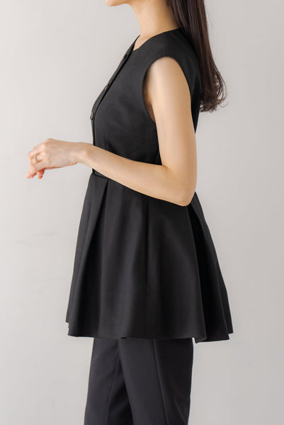 プリーツペプラムトップス|PLEATS PEPLUM TOPS