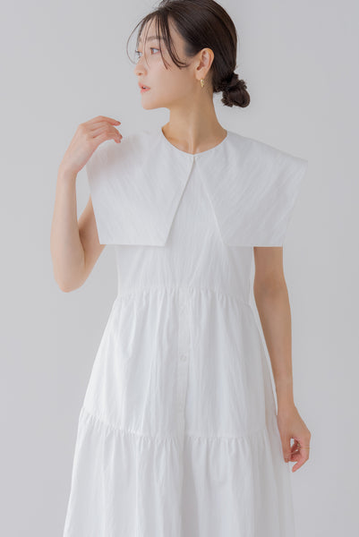 襟付き ティアードワンピース|COLLARED TIERED ONE PIECE