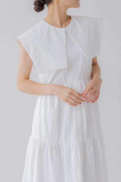 襟付き ティアードワンピース|COLLARED TIERED ONE PIECE