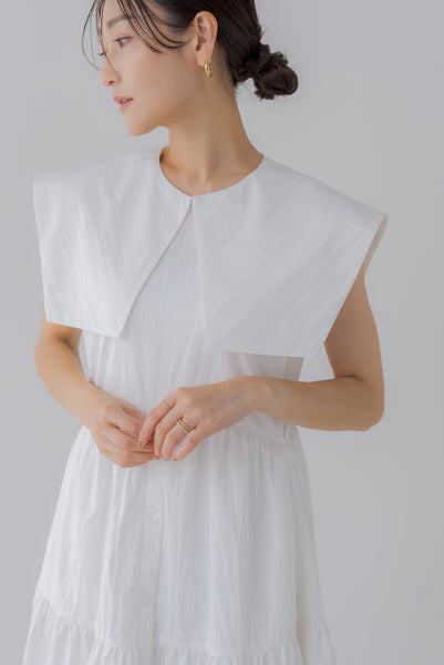 襟付き ティアードワンピース|COLLARED TIERED ONE PIECE