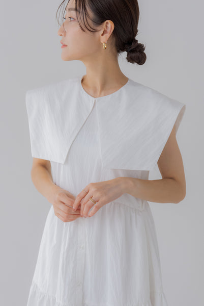 襟付き ティアードワンピース|COLLARED TIERED ONE PIECE