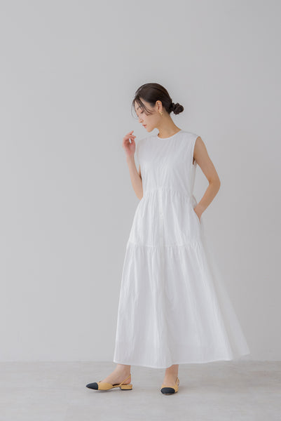 襟付き ティアードワンピース|COLLARED TIERED ONE PIECE