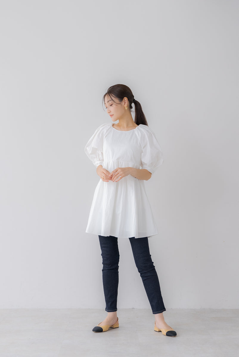 regleam パフスリーブチュニックブラウス パフスリーブチュニックブラウス｜PUFF SLEEVE TUNIC BLOUSEの通販