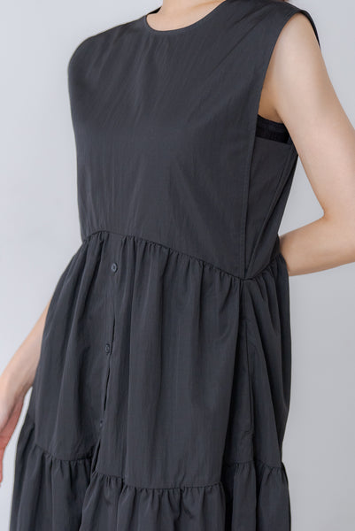 襟付き ティアードワンピース|COLLARED TIERED ONE PIECE