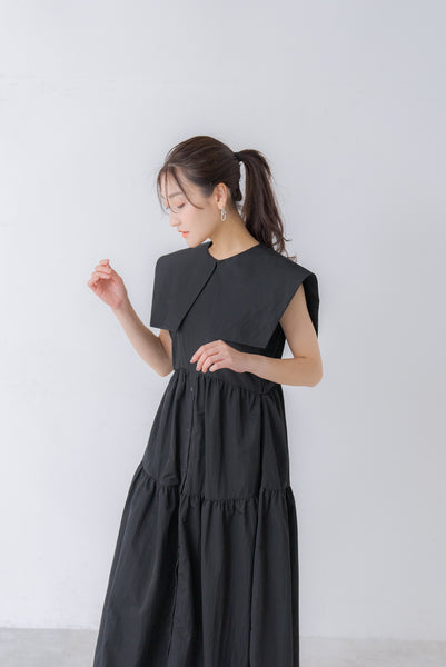 襟付き ティアードワンピース|COLLARED TIERED ONE PIECE