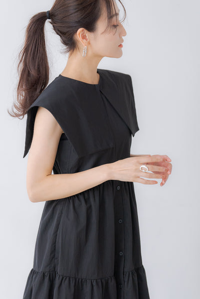 襟付き ティアードワンピース|COLLARED TIERED ONE PIECE