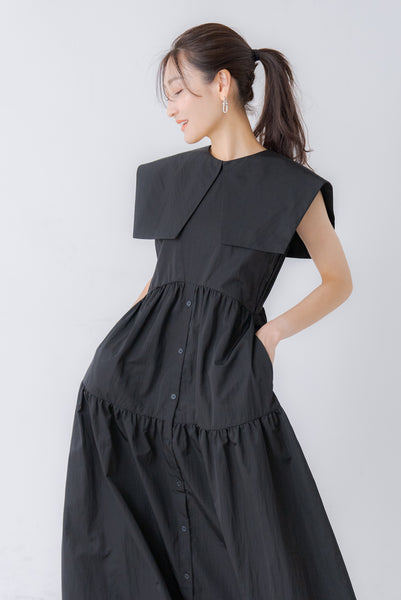 襟付き ティアードワンピース|COLLARED TIERED ONE PIECE