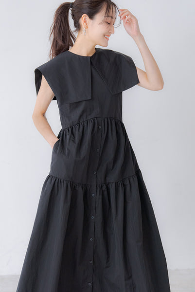 襟付き ティアードワンピース|COLLARED TIERED ONE PIECE
