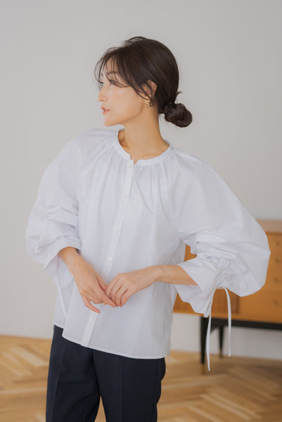 SLEEVE RIBBON BLOUSE