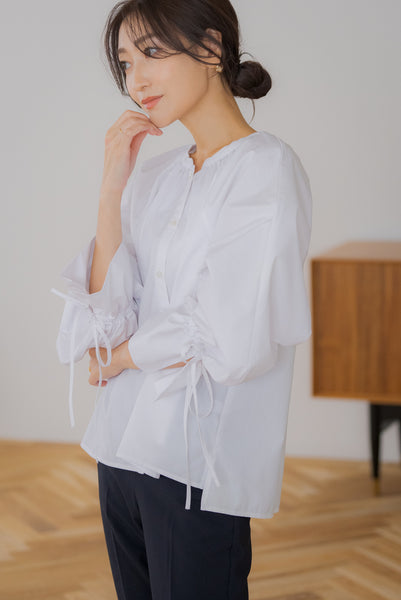 SLEEVE RIBBON BLOUSE