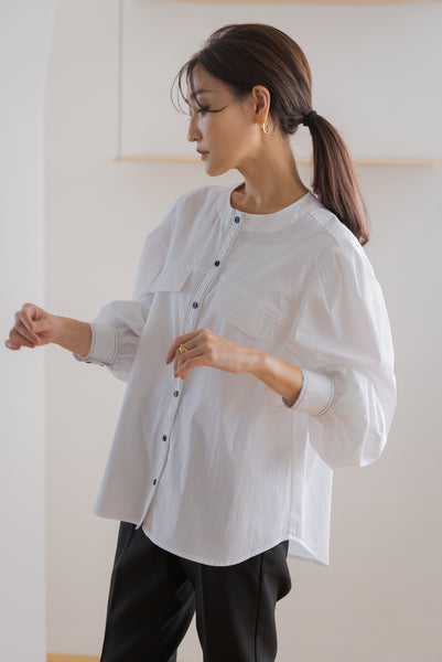STITCH PUFF BLOUSE