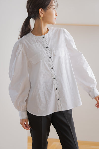 STITCH PUFF BLOUSE