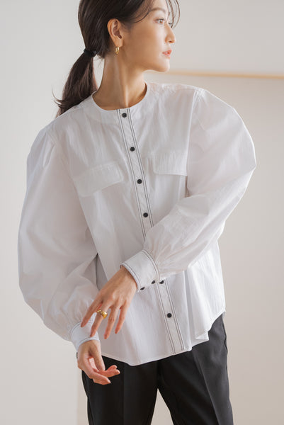 STITCH PUFF BLOUSE