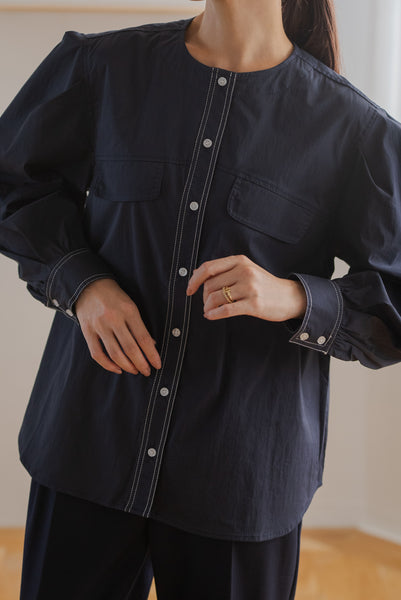 STITCH PUFF BLOUSE