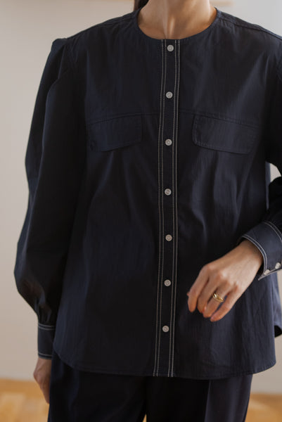 STITCH PUFF BLOUSE
