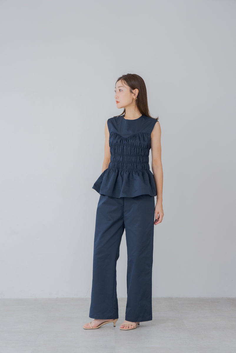 regleam ペプラムオールインワン　ネイビー　Sサイズ ペプラムオールインワン｜PEPLUM ALL IN ONEの通販｜regleam