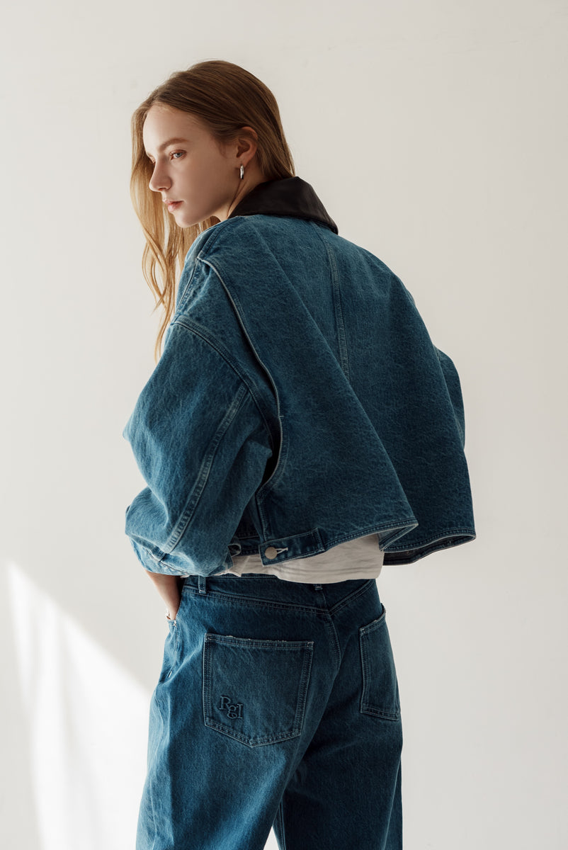 アクセントカラーデニムジャケット｜ACCENT COLLAR DENIM JACKETの通販