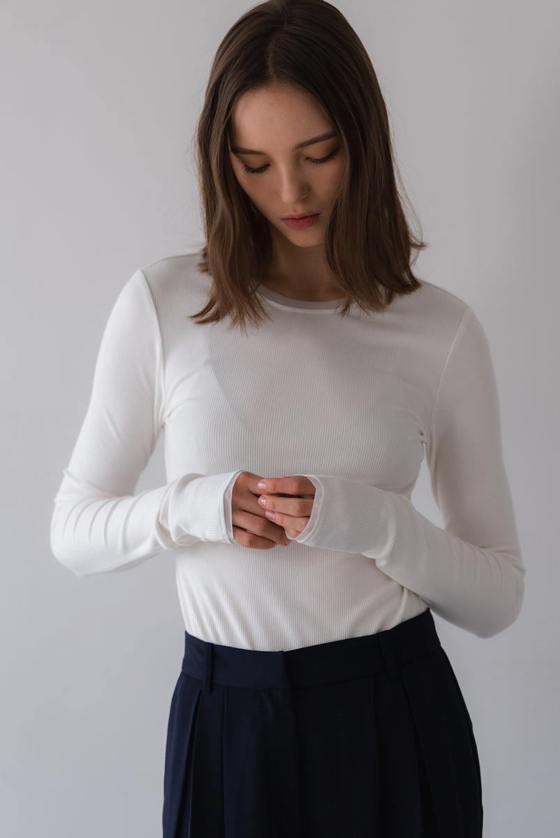 レイヤードデザインリブトップス｜LAYERED DESIGN RIBBED TOPSの通販