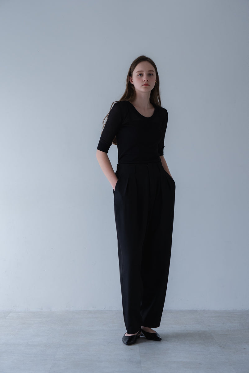 2WAY5分袖シアーニット｜2WAY HALF SLEEVE SHEER KNITの通販｜regleam