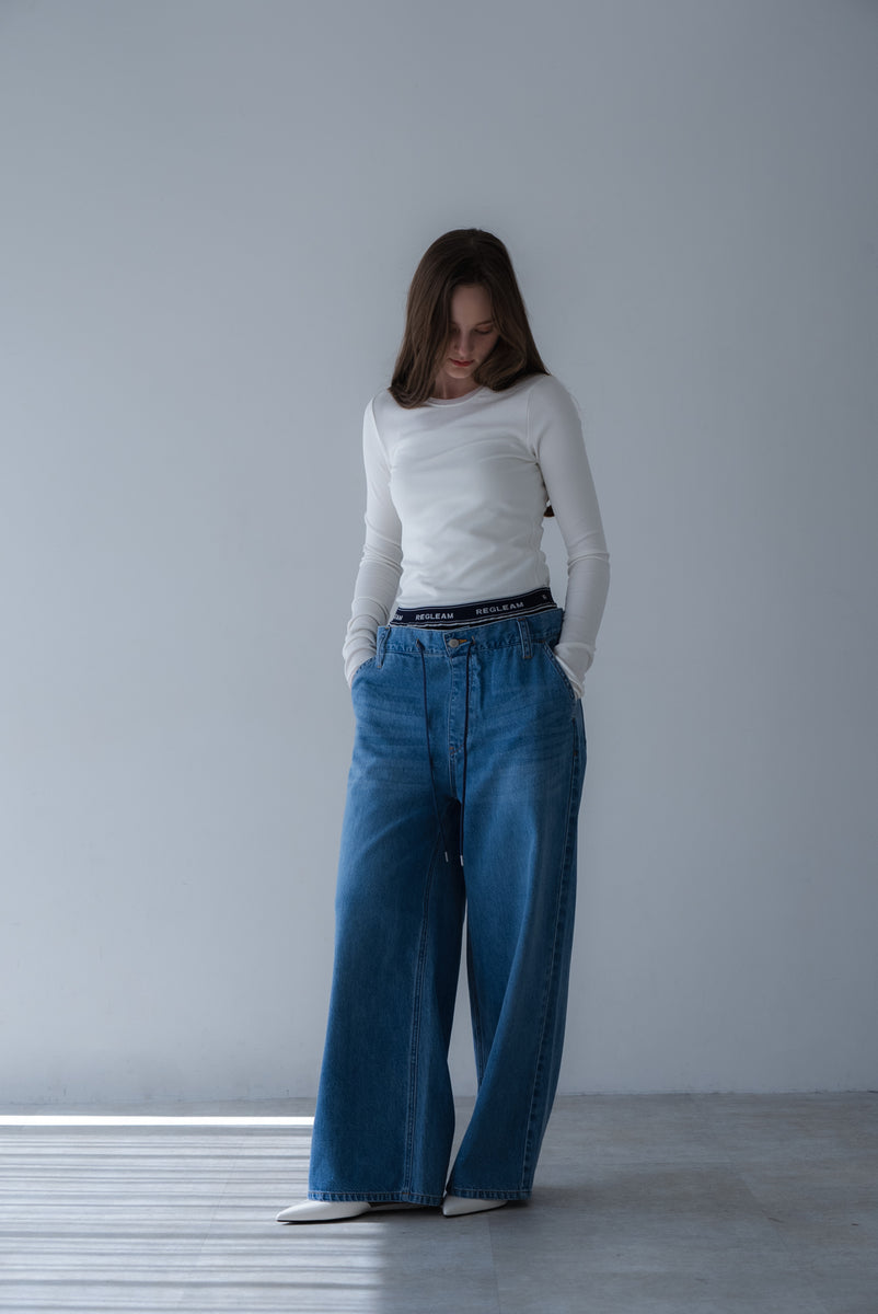 ダブルウエストデニムパンツ｜DOUBLE WAIST DENIM PANTSの通販｜regleam