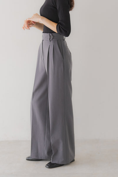 TWO TUCK BELT PANTS