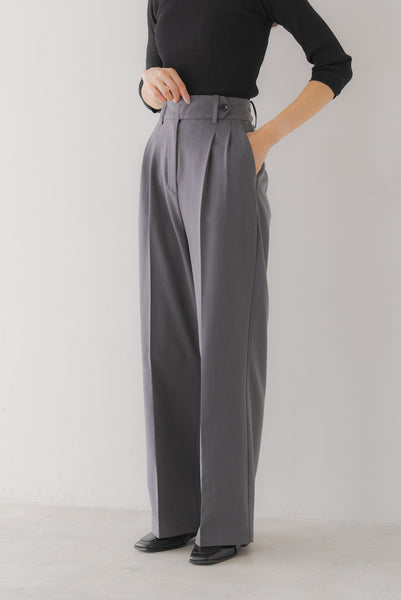 TWO TUCK BELT PANTS