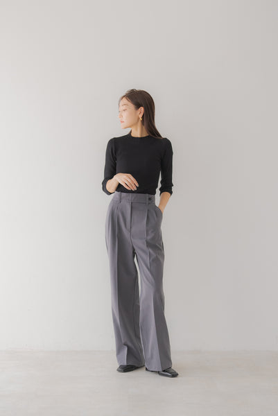 TWO TUCK BELT PANTS