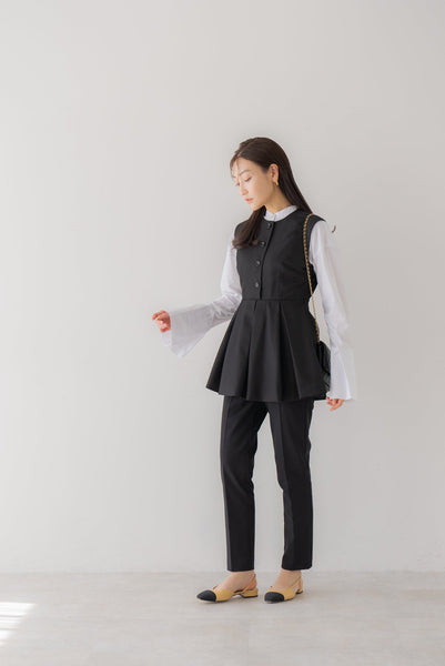 プリーツペプラムトップス|PLEATS PEPLUM TOPS