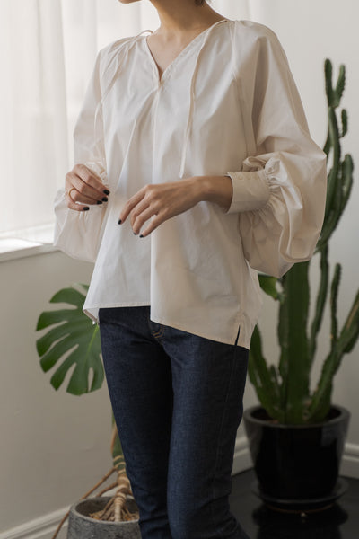 Renewal Gathered Puff Wide Blouse | RENEWAL GATHERED PUFF WIDE BLOUSE
