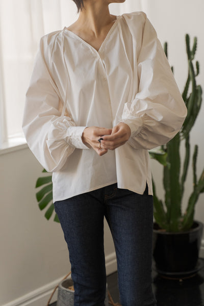 Renewal Gathered Puff Wide Blouse | RENEWAL GATHERED PUFF WIDE BLOUSE