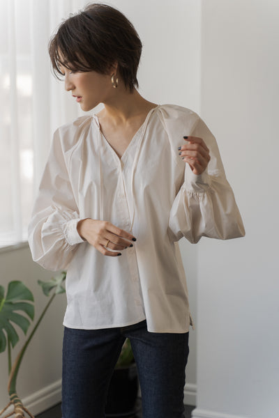 Renewal Gathered Puff Wide Blouse | RENEWAL GATHERED PUFF WIDE BLOUSE