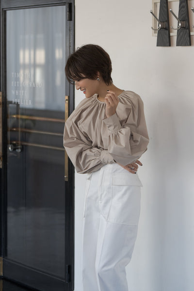 Renewal Gathered Puff Wide Blouse | RENEWAL GATHERED PUFF WIDE BLOUSE