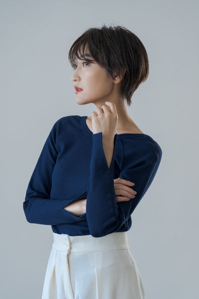 Slit sleeve long T-shirt | SLIT SLEEVE LONG TEE
