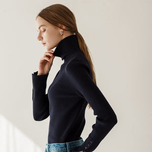 リグリーム　regleam ネイビー　サイドファスナーエンボスニット 10月29日(水)12時より人気のニットが受注予約開始 – regleam