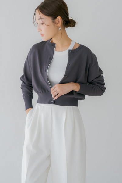 【8月28日(木)12:00〜 受注予約開始】ベーシックショートカーディガン｜BASIC SHORT CARDIGAN