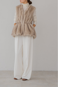 シェイプコードファーベスト｜SHAPE CORD FUR VESTの通販｜regleam