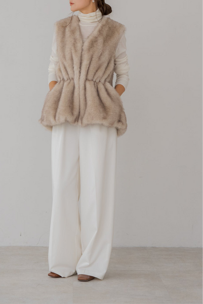 【9月8日(月)20:00〜 先行予約開始】シェイプコードファーベスト｜SHAPE CORD FUR VEST