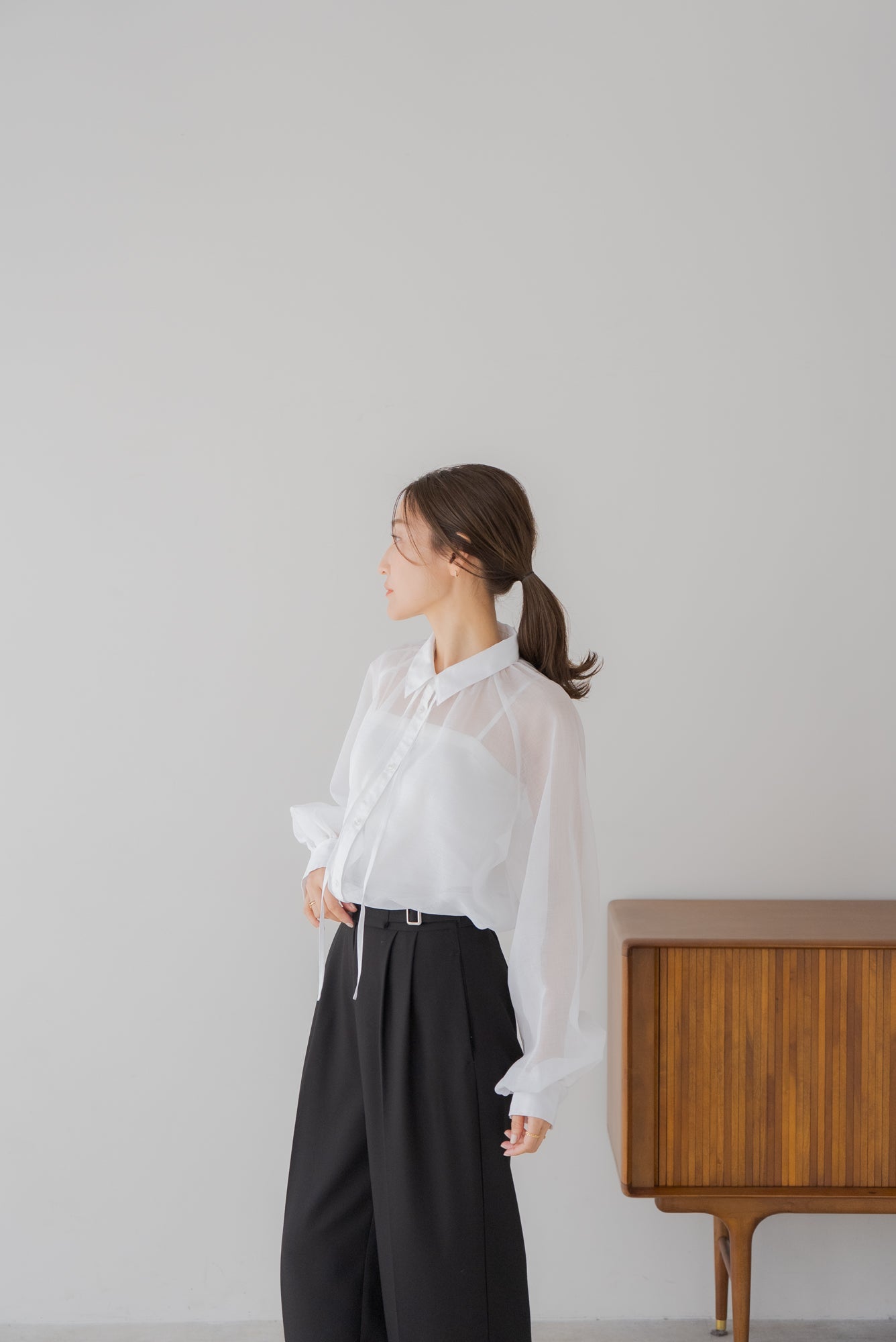 regleam リボンシアーブラウスRIBBON SHEER BLOUSE リボンシアーブラウス｜RIBBON SHEER BLOUSEの通販｜regleam