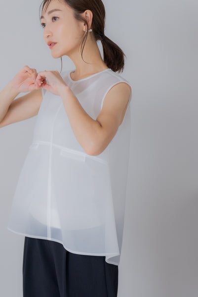 【6月27日(木)20:00〜 販売開始】シアーラッセル ノースリトップス｜SHEER RUSSEL NO SLEEVE TOPS