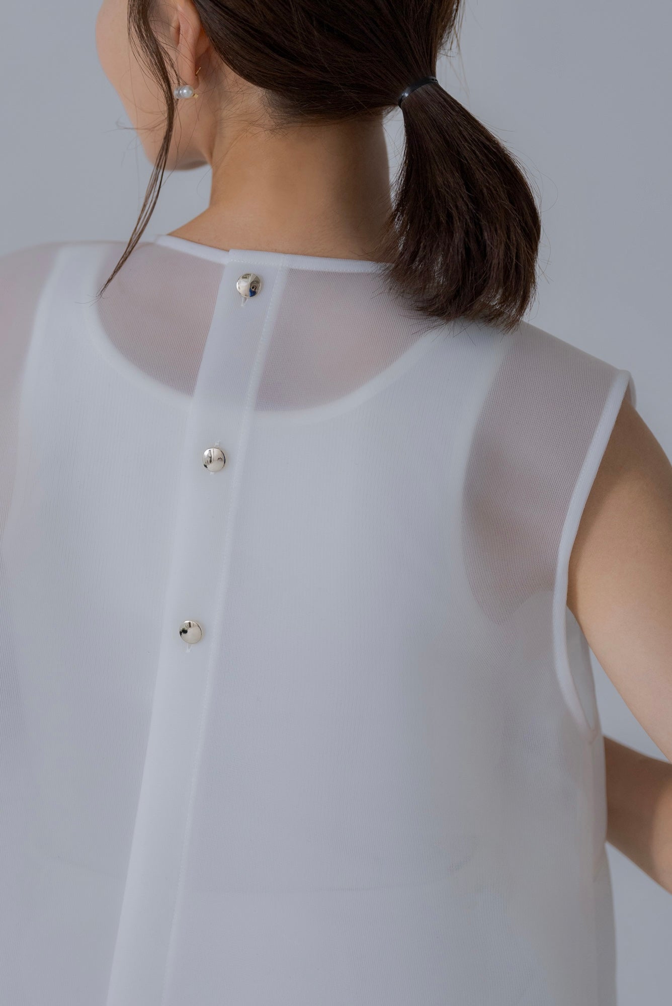 シアーラッセル ノースリトップス｜SHEER RUSSEL NO SLEEVE TOPS