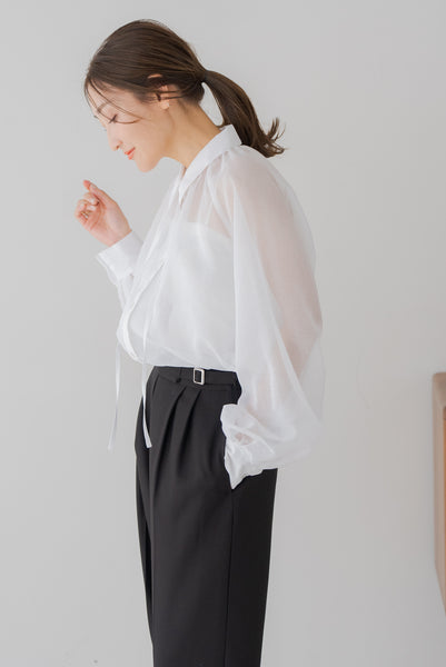 【5月12日(月)20:00〜 販売開始】リボンシアーブラウス｜RIBBON SHEER BLOUSE