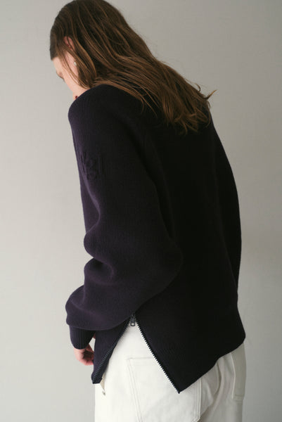 【10月29日(水)12:00〜 受注予約開始】サイドファスナーエンボスニット｜SIDE ZIPPER EMBOSSED KNIT