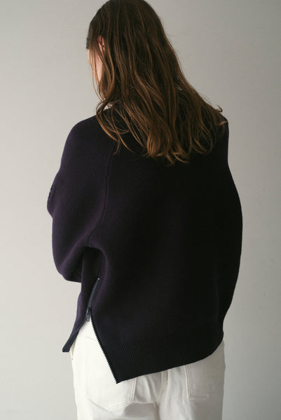 【10月29日(水)12:00〜 受注予約開始】サイドファスナーエンボスニット｜SIDE ZIPPER EMBOSSED KNIT
